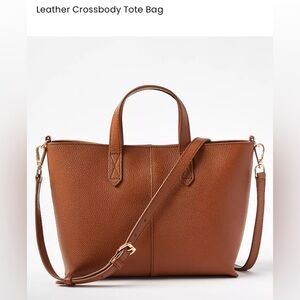 Loft Leather Crossbody Tote Bag